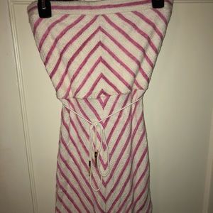 Juicy Couture Cream and Pink Stripped Cover up